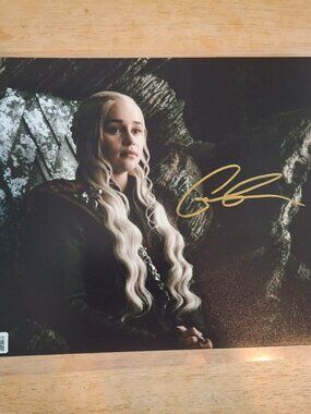 Emilia Clarke Signed 16x20 Game of Thrones Photo Daenerys BAS Beckett Witnessed